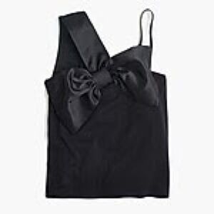 J. Crew Black Bow Detail Women's Top